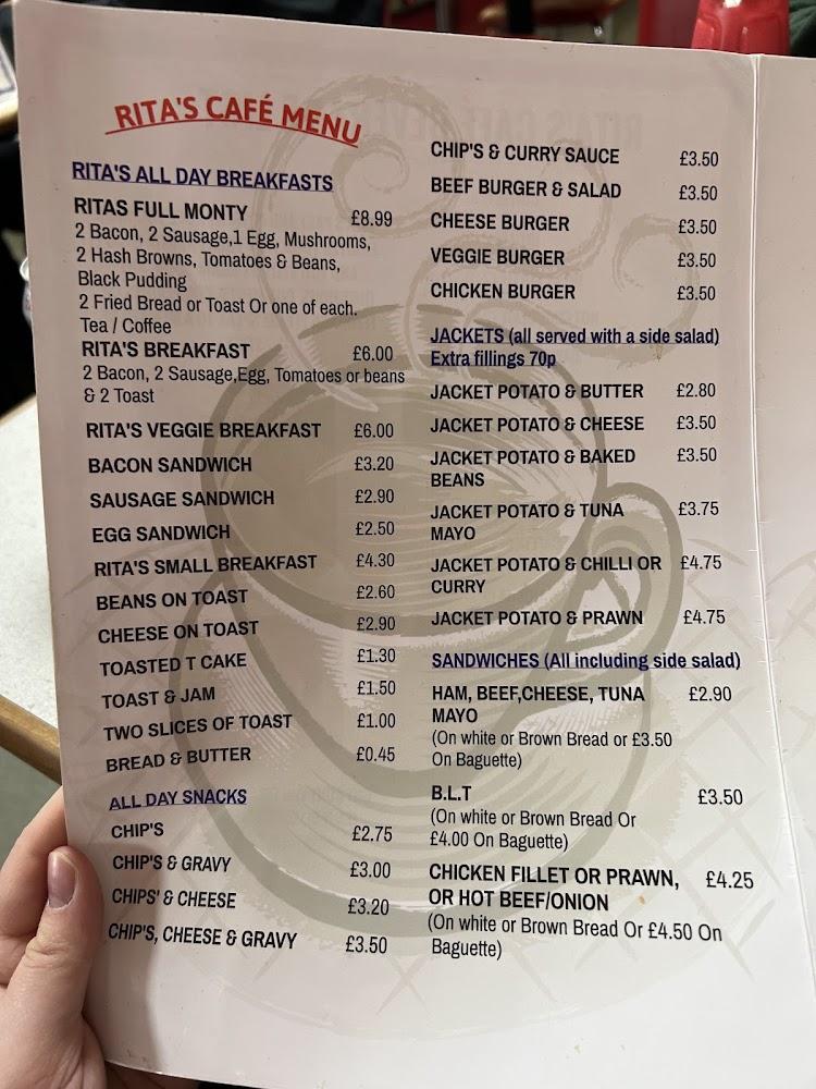 Rita's Cafe Menu - 1