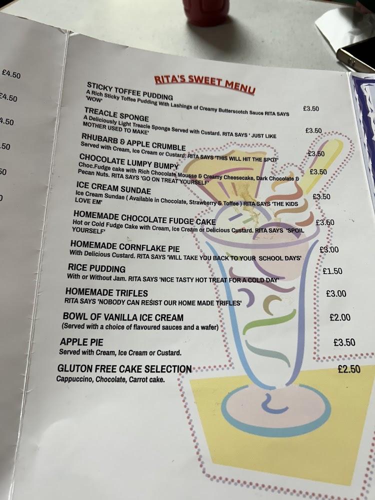 Rita's Cafe Menu - 2